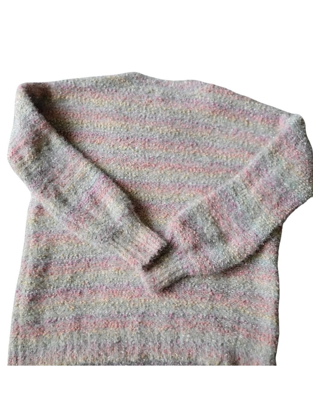 LC Lauren Conrad Striped Women's Sweater Rainbow Colorful